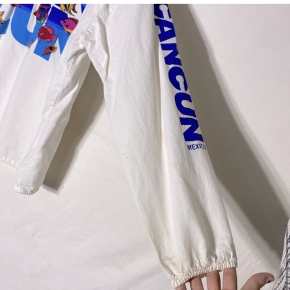 Vintage Vincent Sport White Full Zip Light Jacket Cancun L - Picture 10 of 12